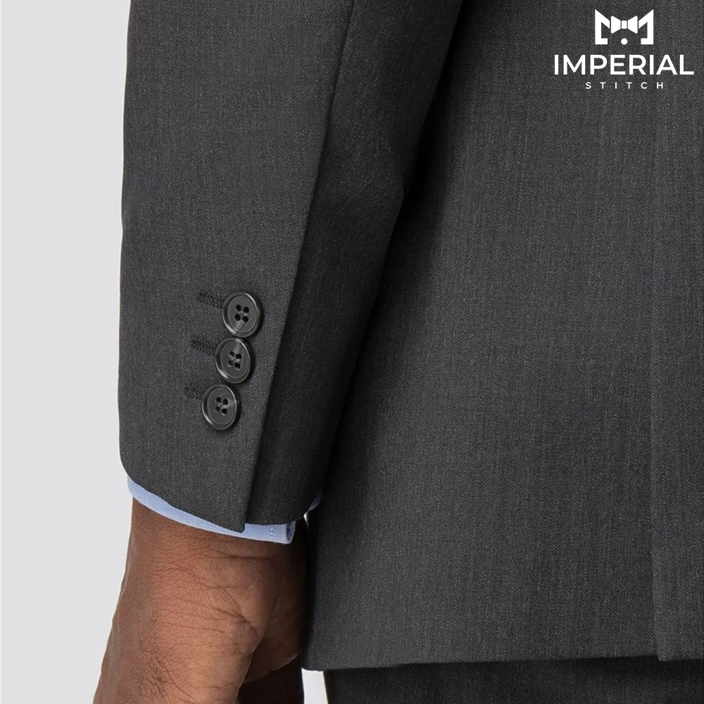 Charcoal Grey 3-Piece Suit for Men - Tailored Fit & Timeless Elegance