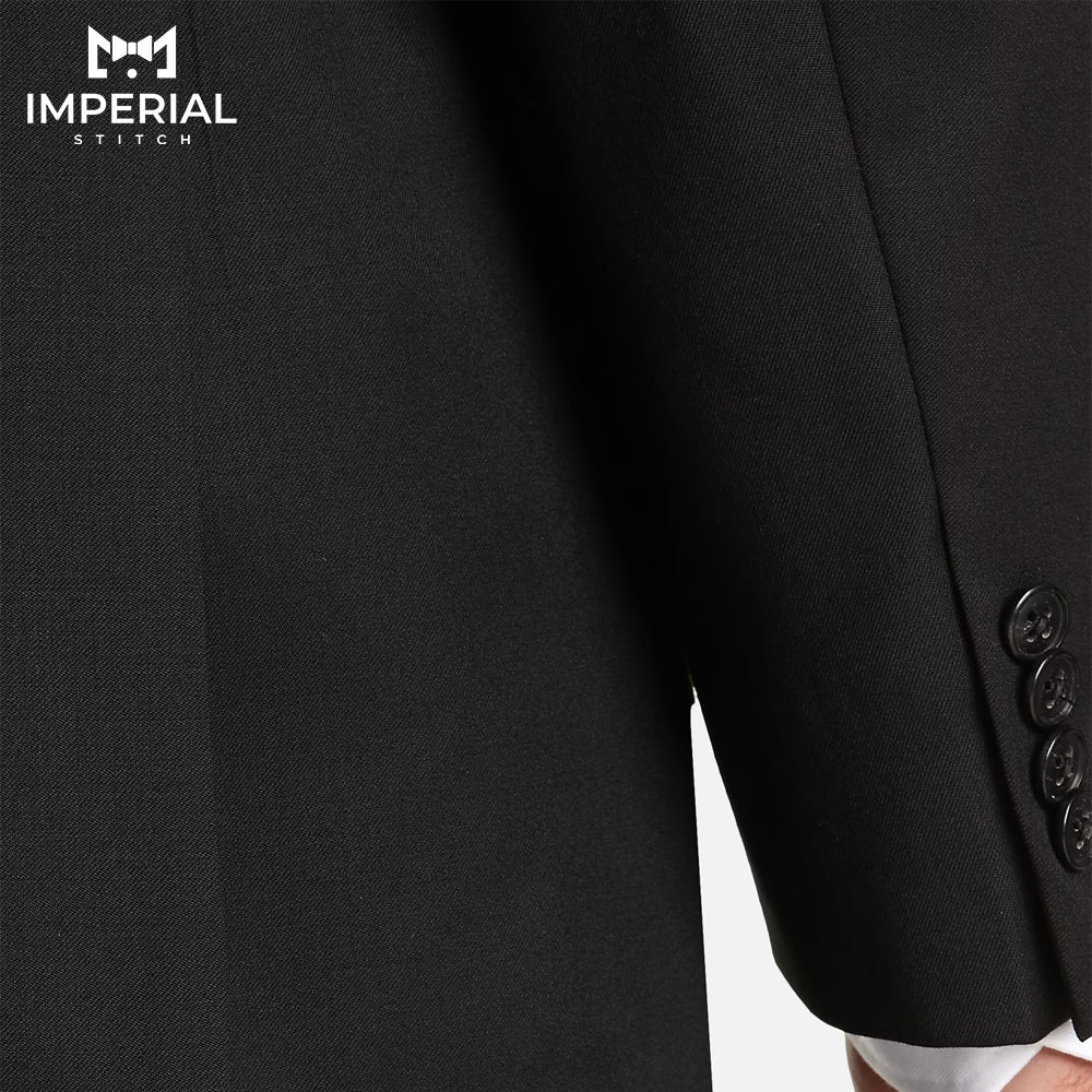 Classic Black Slim Fit 2-Piece Suit for Men - Elegant & Modern Look