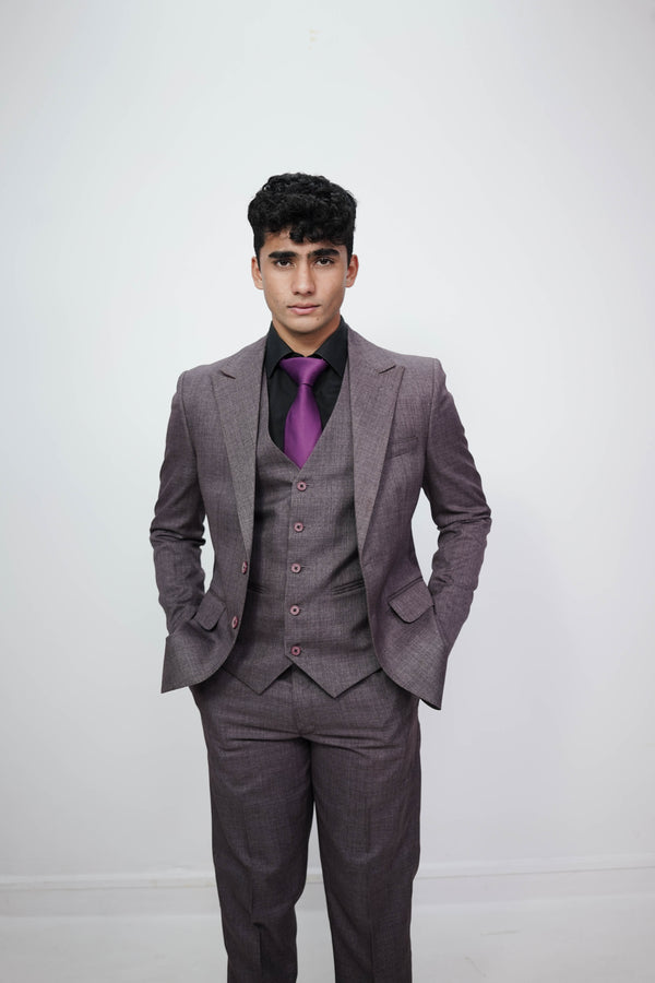 3-Piece Men Charcoal Grey suit- Custom Fit High-End Formalwear for Every Occasion - Imperial Stitch