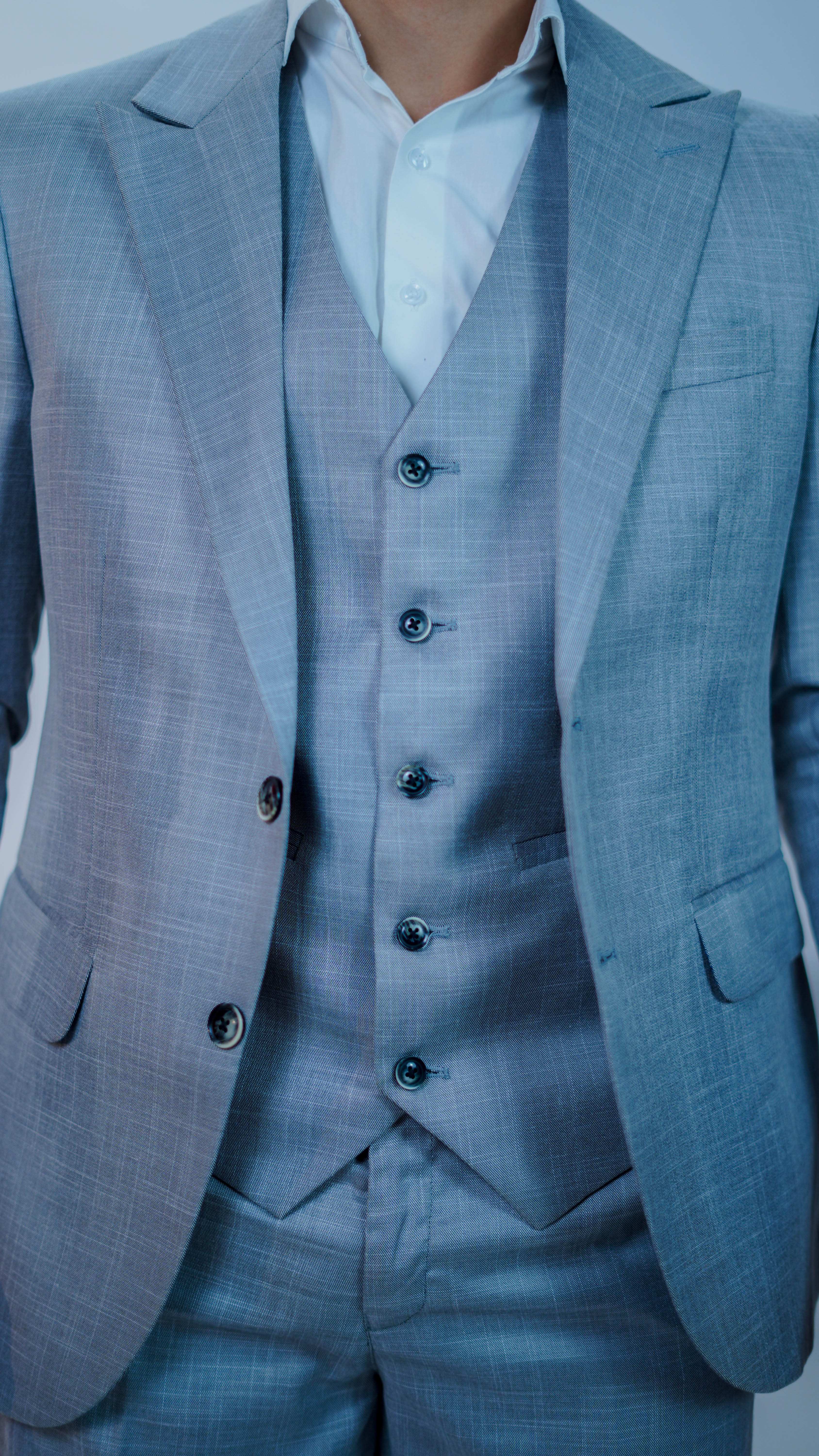 Premium 3-Piece Men Grey Suit- Custom Fit High-End Formalwear for Every Occasion - Imperial Stitch