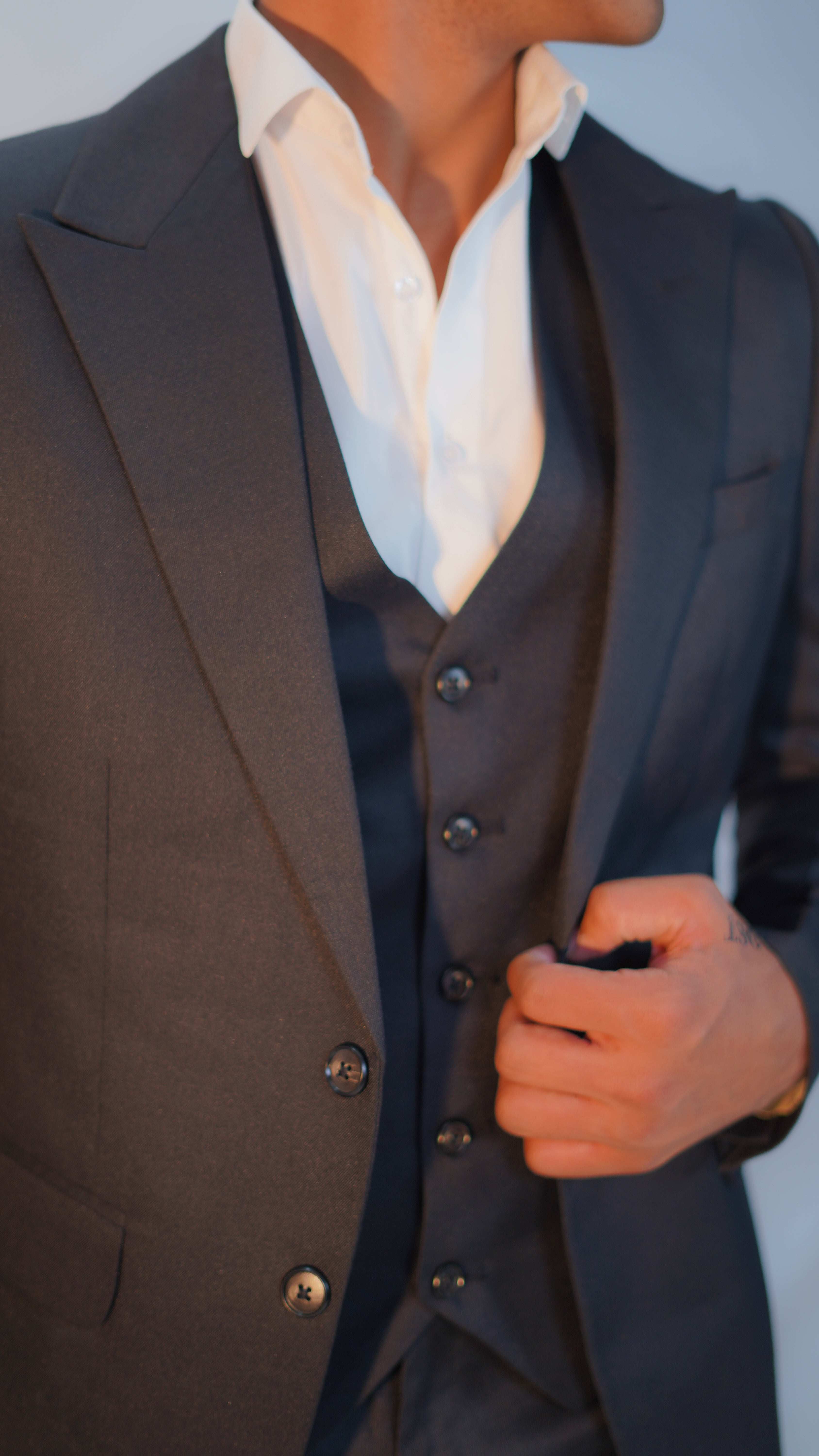 Men Black Three-Piece suit - Wedding Prom Suit - Imperial Stitch