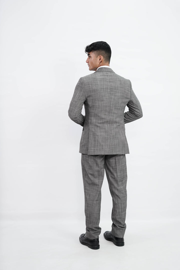 3-Piece Men Grey suit- Custom Fit High-End Formalwear for Every Occasion - Imperial Stitch