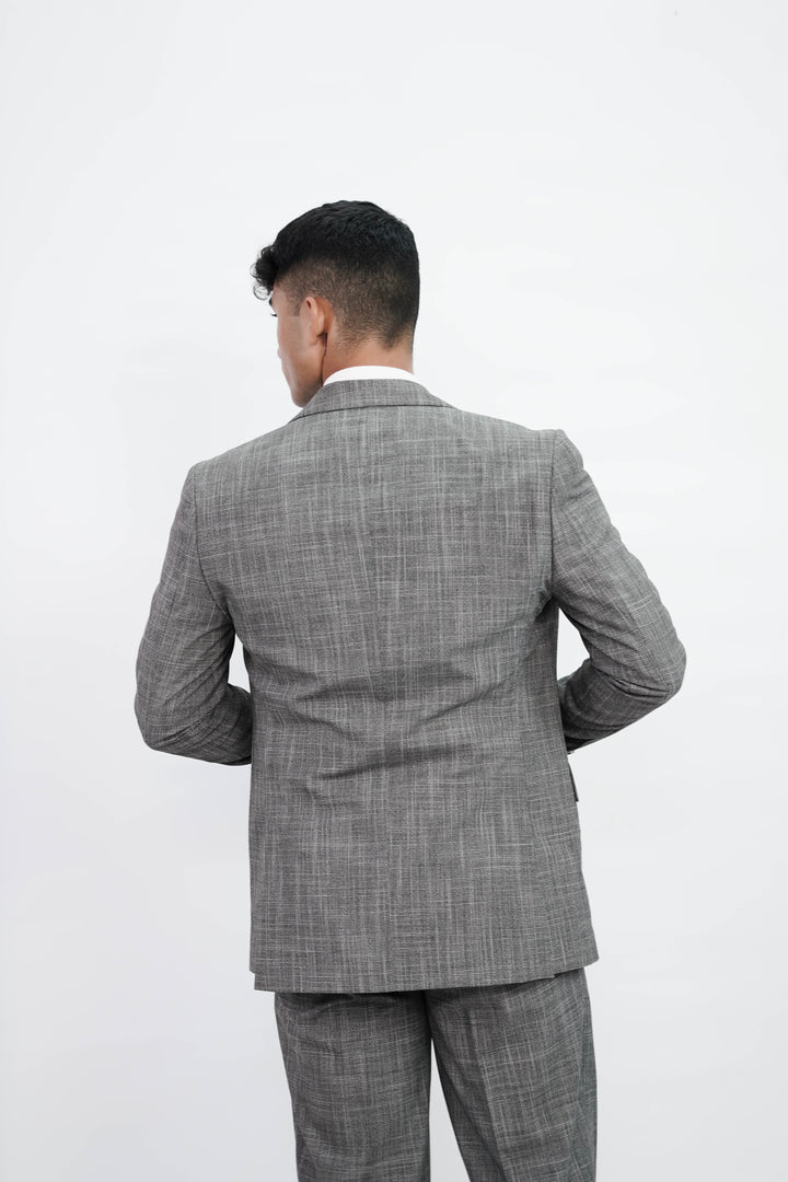 3-Piece Men Grey suit- Custom Fit High-End Formalwear for Every Occasion - Imperial Stitch