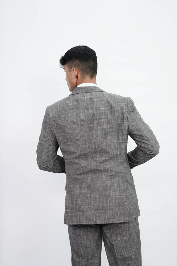 3-Piece Men Grey suit- Custom Fit High-End Formalwear for Every Occasion - Imperial Stitch