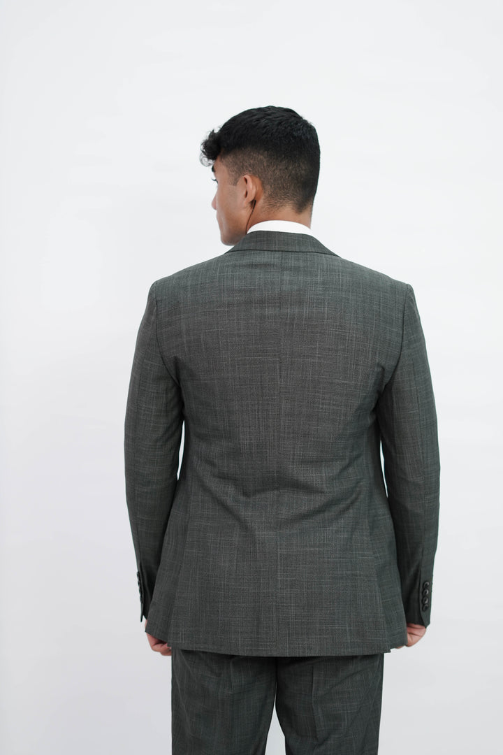 3-Piece Men Charcoal grey suit- Custom Fit High-End Formalwear for Every Occasion - Imperial Stitch