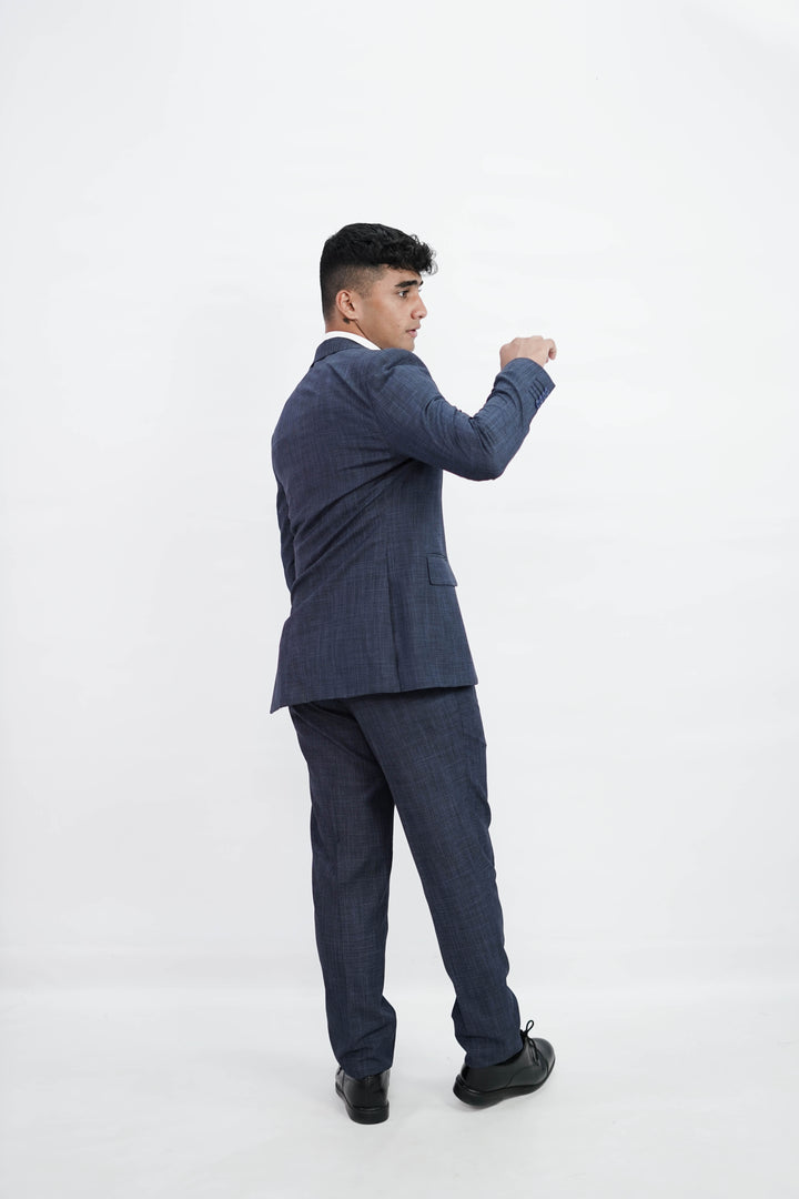 3-Piece Men Blue suit- Custom Fit High-End Formalwear for Every Occasion - Imperial Stitch