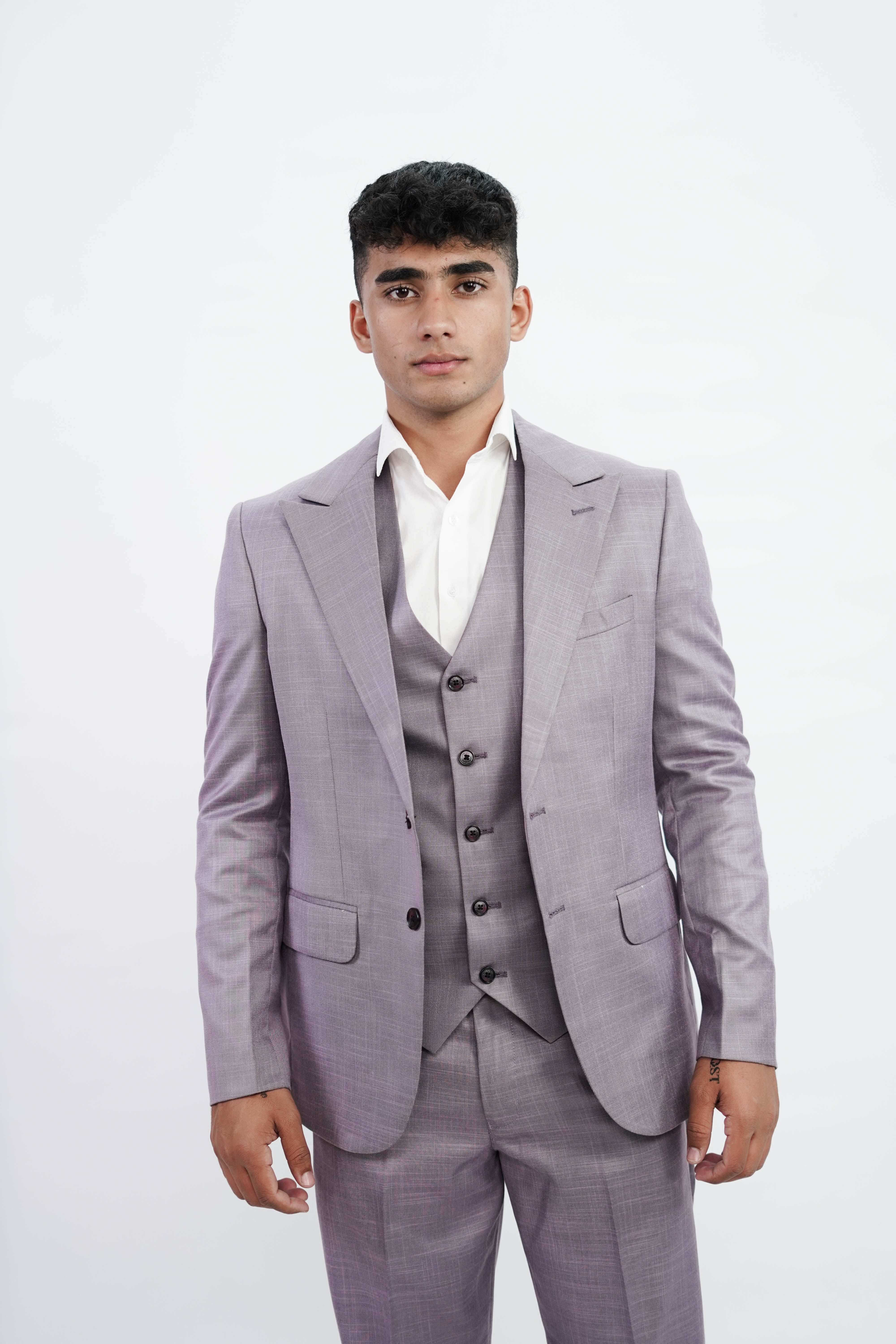 3-Piece Grey Men suit- Formal wedding suit - Imperial Stitch