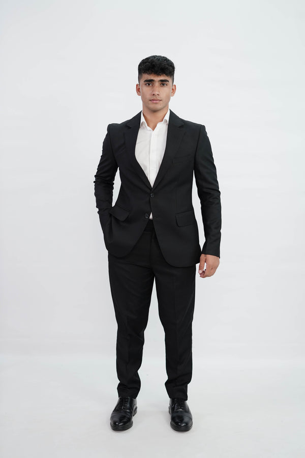 2-Piece Men Black suit- Custom Fit High-End Formalwear for Every Occasion - Imperial Stitch