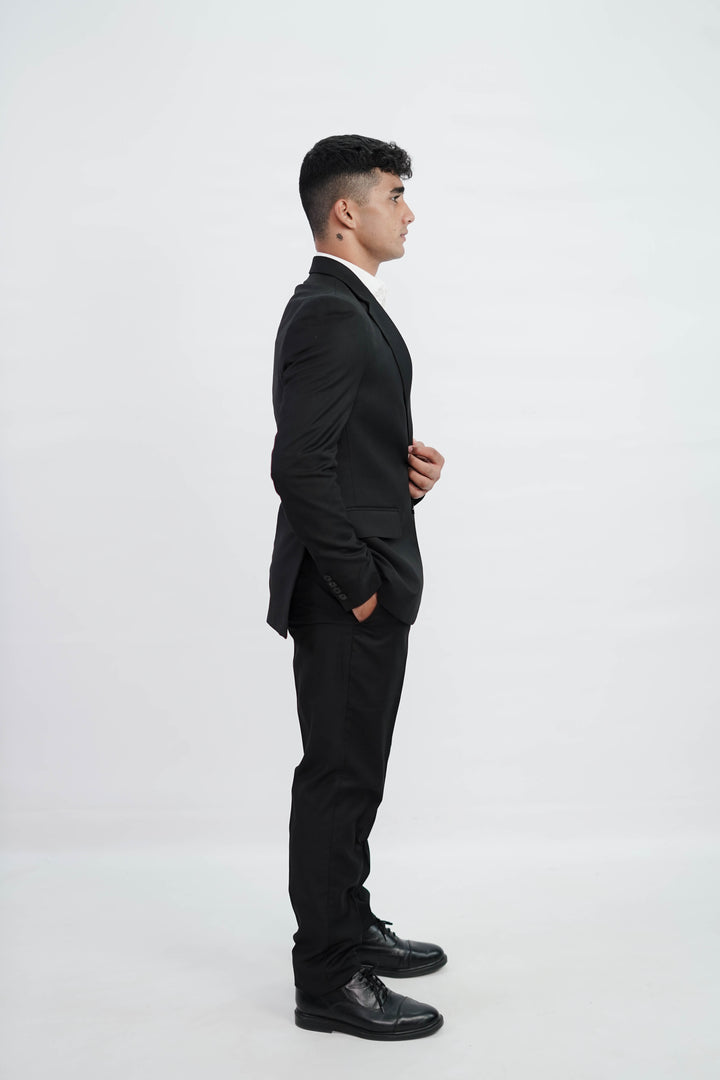 2-Piece Men Black suit- Custom Fit High-End Formalwear for Every Occasion - Imperial Stitch