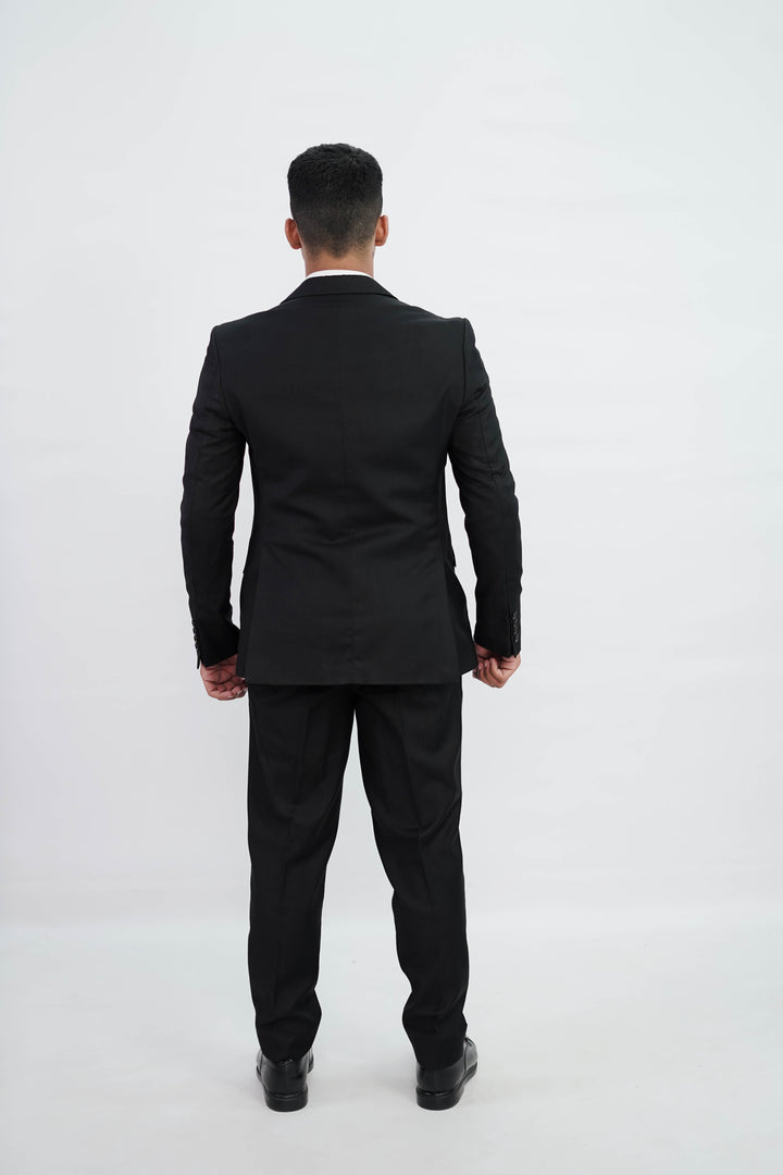 2-Piece Men Black suit- Custom Fit High-End Formalwear for Every Occasion - Imperial Stitch