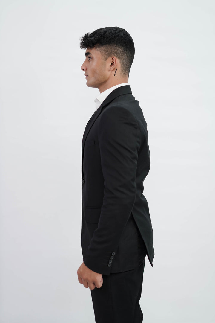 2-Piece Men Black suit- Custom Fit High-End Formalwear for Every Occasion - Imperial Stitch