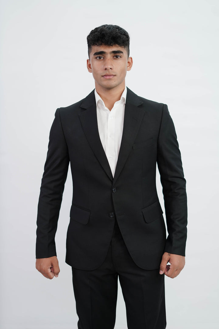 2-Piece Men Black suit- Custom Fit High-End Formalwear for Every Occasion - Imperial Stitch