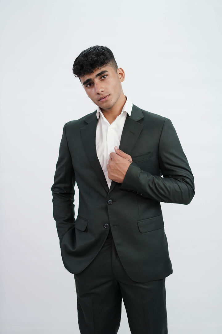 2-Piece Men Black suit- Custom Fit High-End Formalwear for Every Occasion - Imperial Stitch