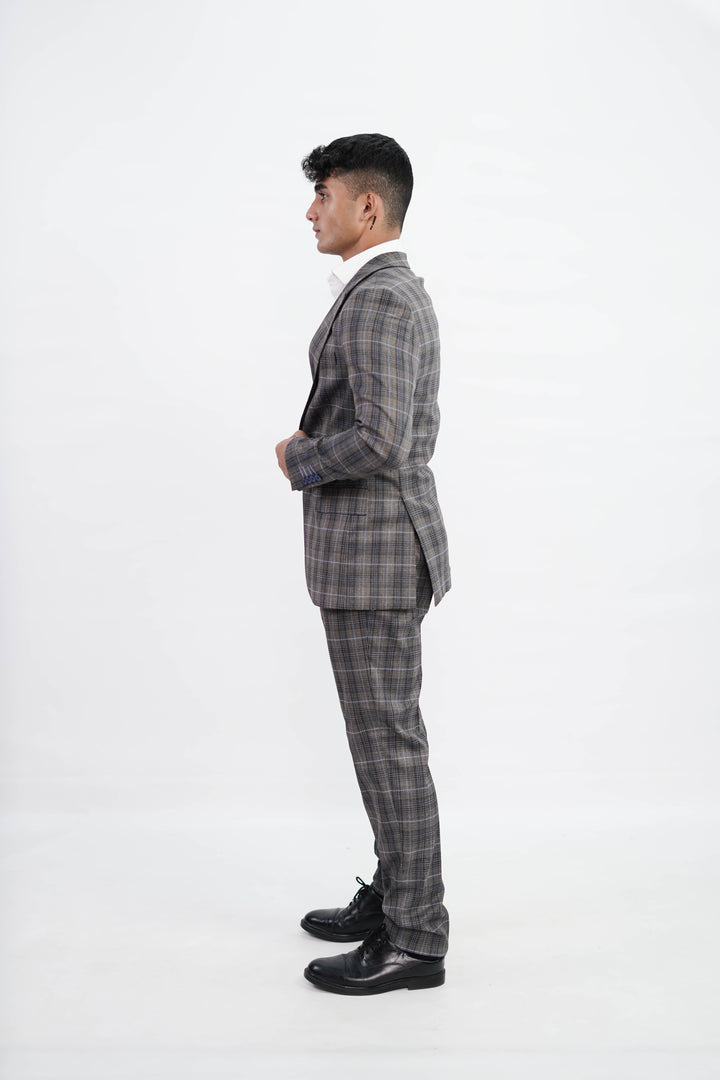 3-Piece Grey Tweed suit- Custom Fit High-End Formalwear for Every Occasion - Imperial Stitch