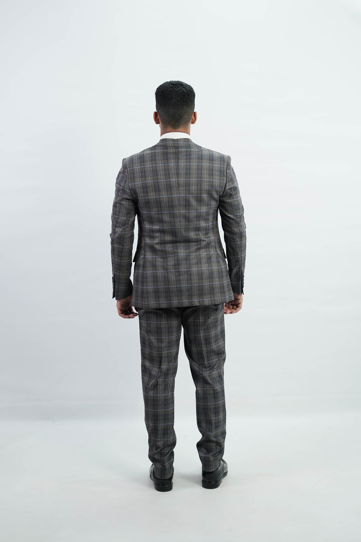 3-Piece Grey Tweed suit- Custom Fit High-End Formalwear for Every Occasion - Imperial Stitch