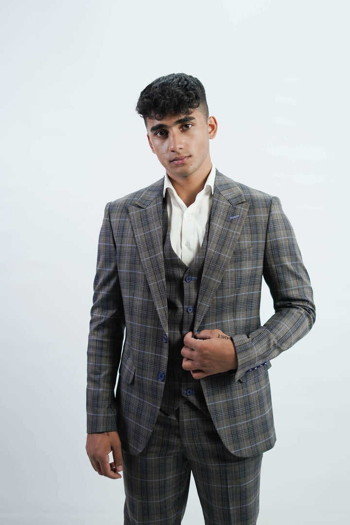 3-Piece Grey Tweed suit- Custom Fit High-End Formalwear for Every Occasion - Imperial Stitch