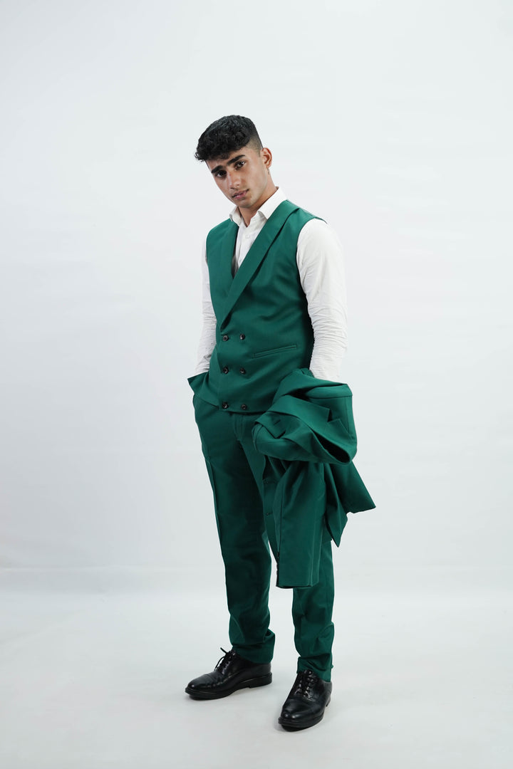 Men’s Green 3-Piece suit-Classic wedding & formal business wear - Imperial Stitch