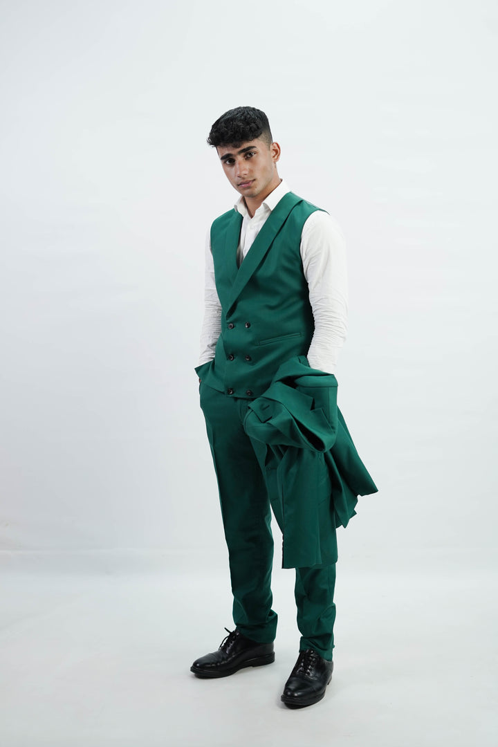 Men’s Green 3-Piece suit-Classic wedding & formal business wear - Imperial Stitch