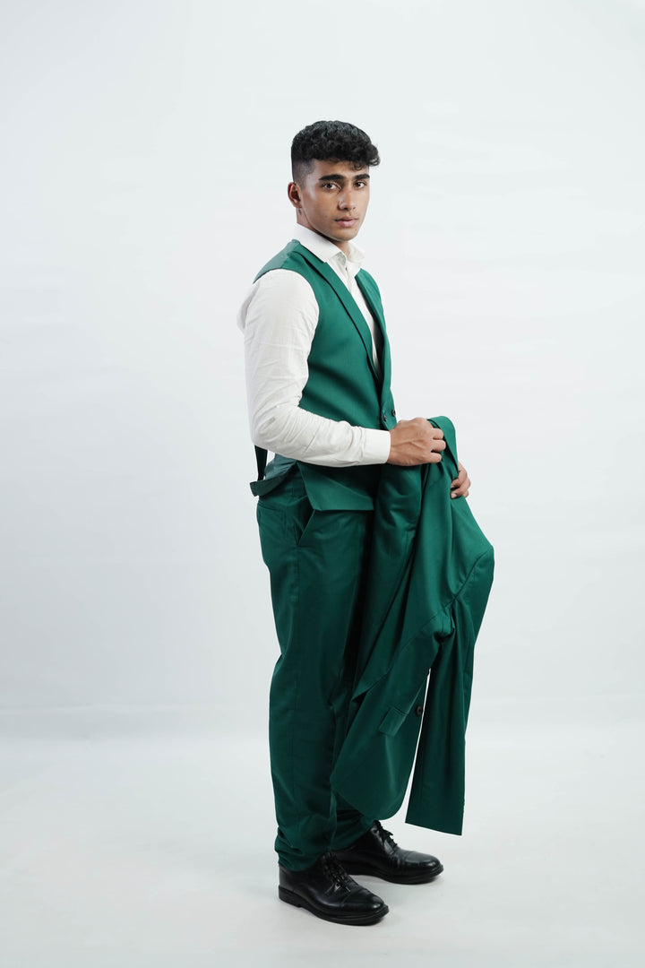 Men’s Green 3-Piece suit-Classic wedding & formal business wear - Imperial Stitch