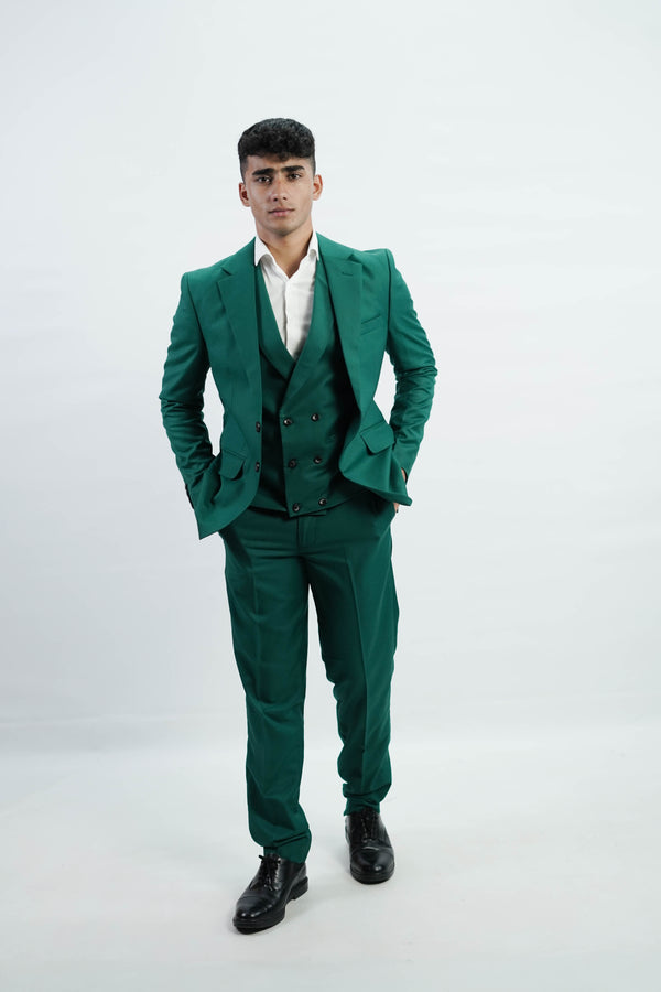 Men’s Green 3-Piece suit-Classic wedding & formal business wear - Imperial Stitch