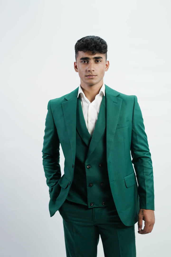 Men’s Green 3-Piece suit-Classic wedding & formal business wear - Imperial Stitch