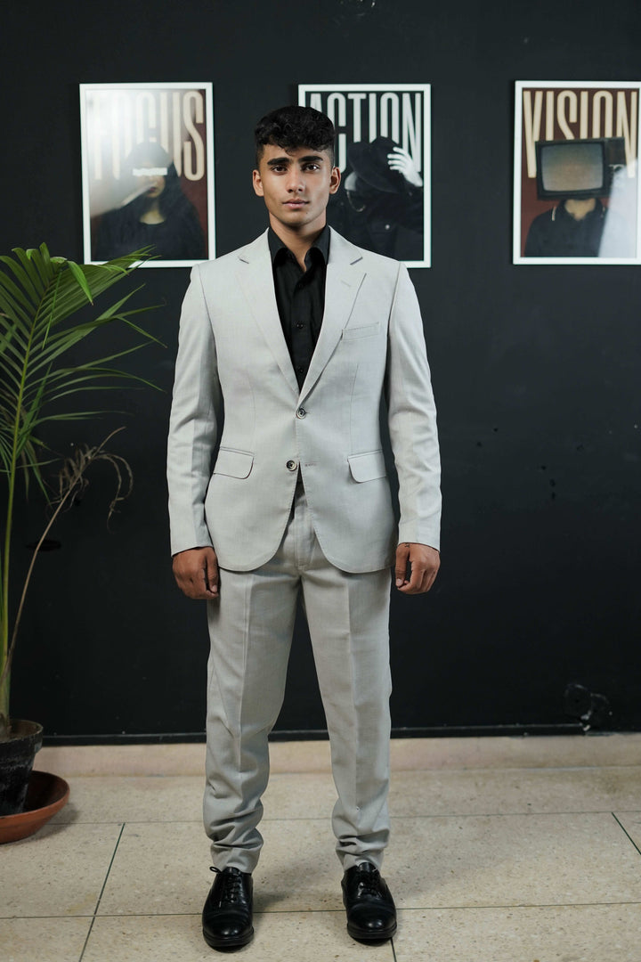 3-Piece Men Grey suit- Custom Fit High-End Formalwear for Every Occasion - Imperial Stitch