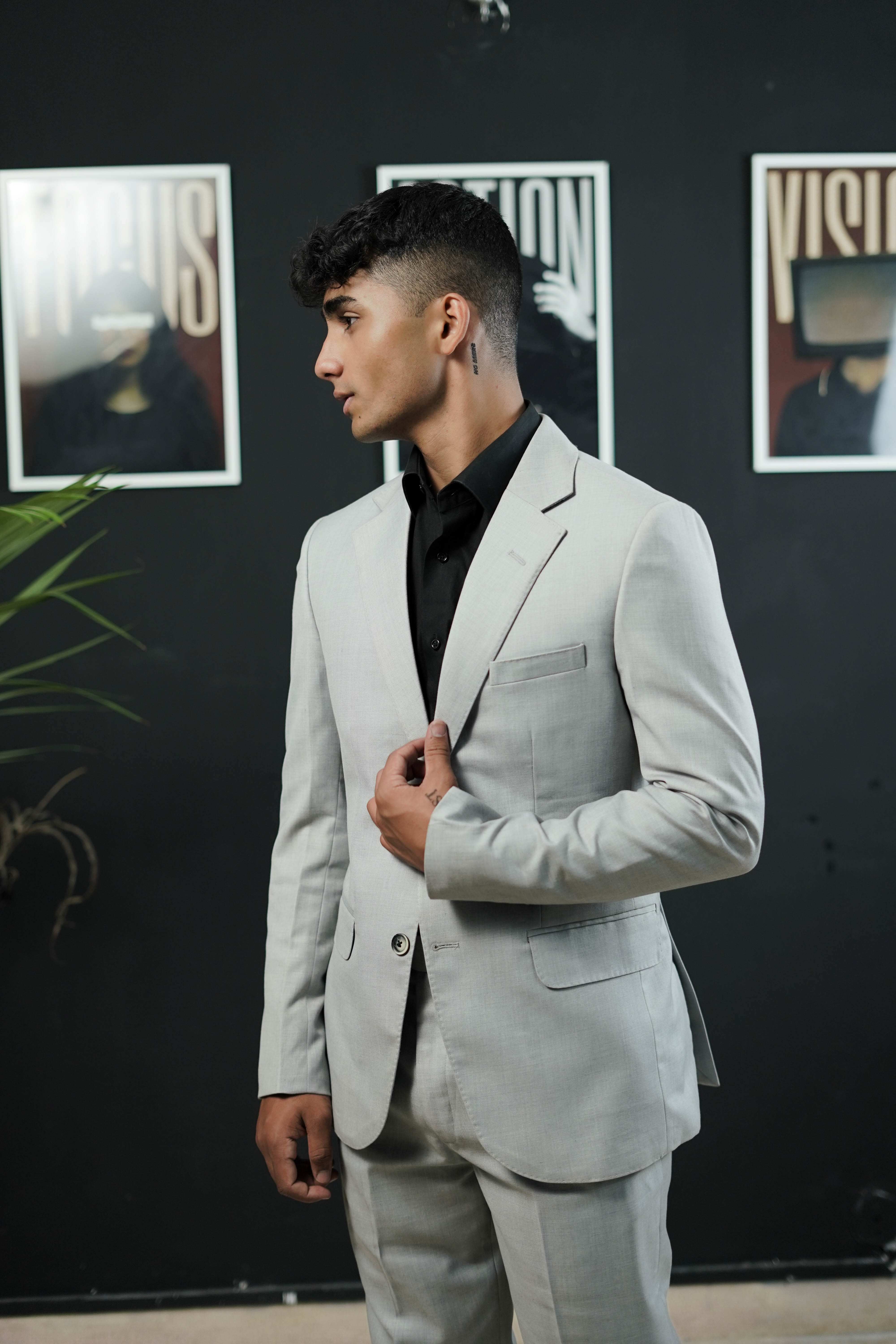 3-Piece Men Grey suit- Custom Fit High-End Formalwear for Every Occasion - Imperial Stitch