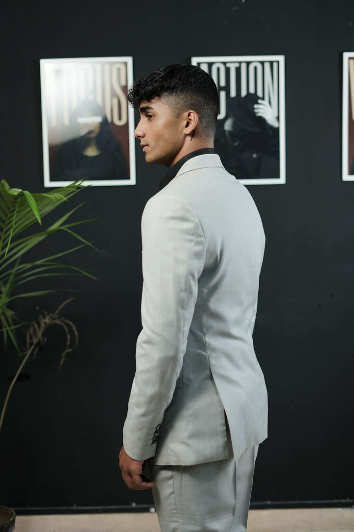 3-Piece Men Grey suit- Custom Fit High-End Formalwear for Every Occasion - Imperial Stitch