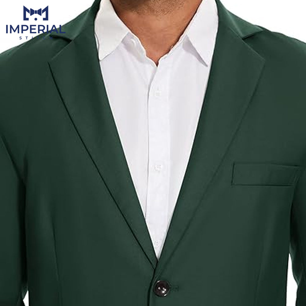 Men’s Blazer Green Linen Jacket - Lightweight & Stylish Formalwear