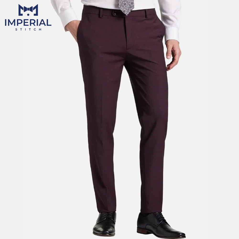 Slim Fit 3-Piece Burgundy Suit for Men - Modern & Stylish Formalwear