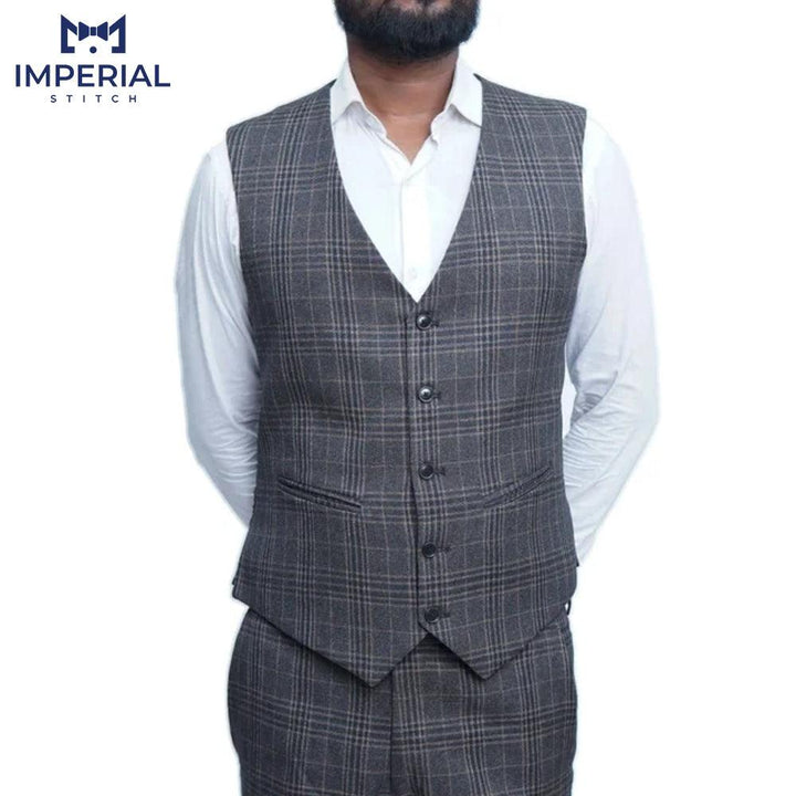 3 Piece Slim Fit Coffee Color Men Suits - Perfect for all events - Imperial Stitch