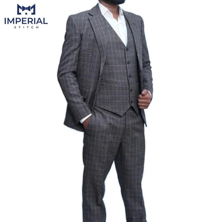 3 Piece Slim Fit Coffee Color Men Suits - Perfect for all events - Imperial Stitch