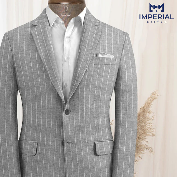 2-Piece Premium Solbiati Linen Wool Silk Tromo Suit for Men – Formalwear - Imperial Stitch