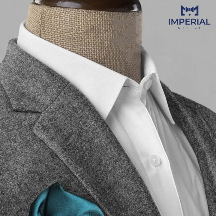 Three Piece Businessman Gray Suit – Professional & Elegant Formalwear - Imperial Stitch