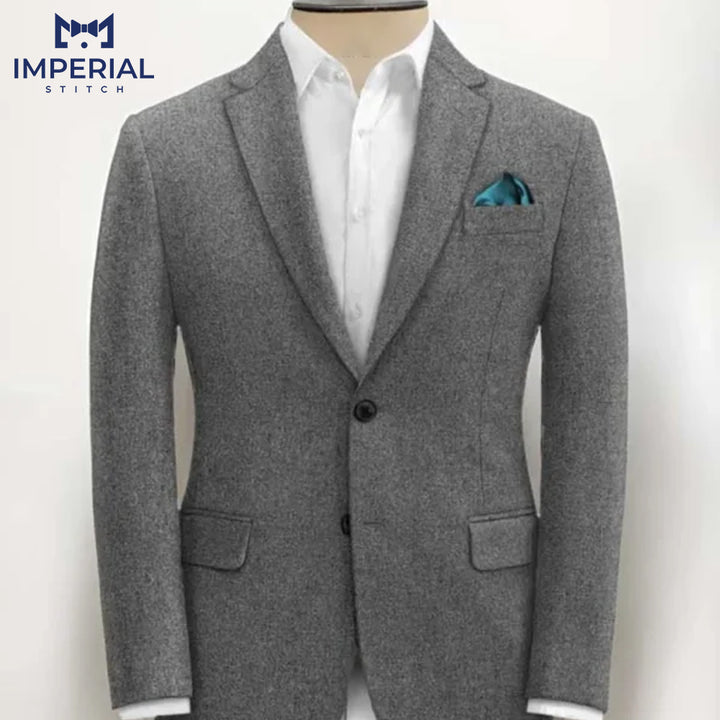 Three Piece Businessman Gray Suit – Professional & Elegant Formalwear - Imperial Stitch