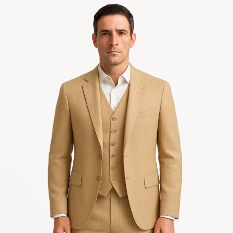 The Classic Tan Three Piece Suit