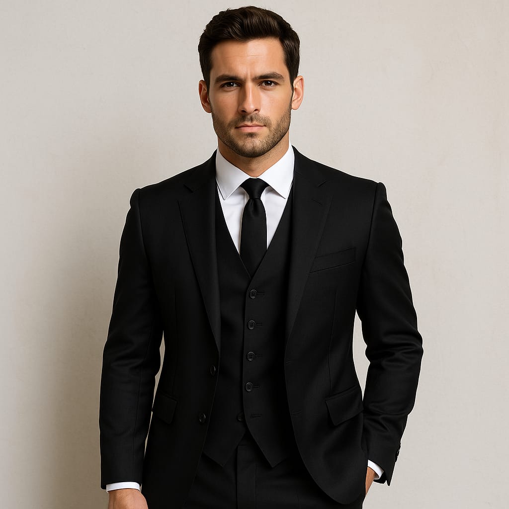 The Executive Black Three Piece Suit