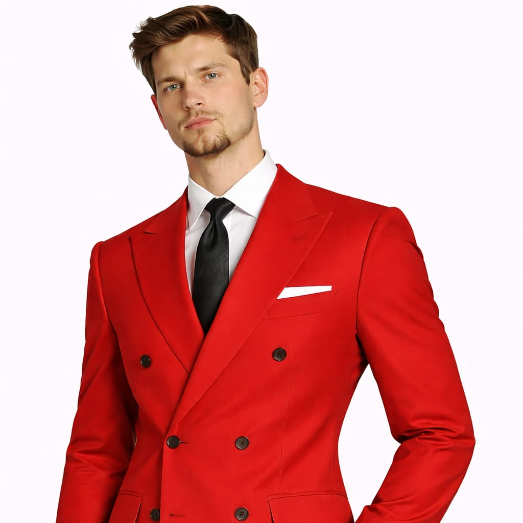 The Bold Red Double Breasted Two Piece Suit