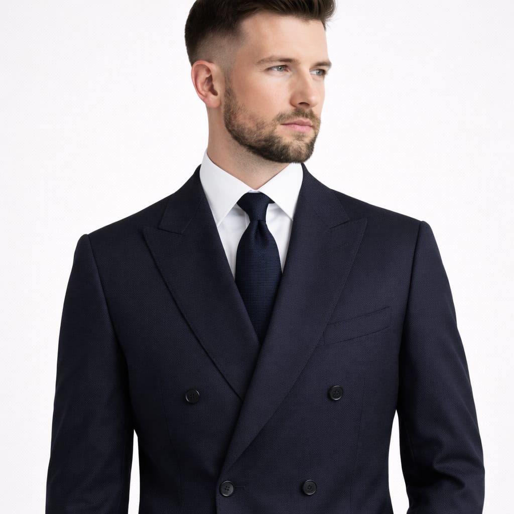 The Midnight Blue Double Breasted Two Piece Suit