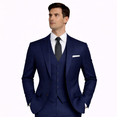 Ink Blue Slim Fit Three Piece Suit